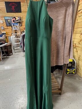 JJs House Emerald Green Halter Neck Dress